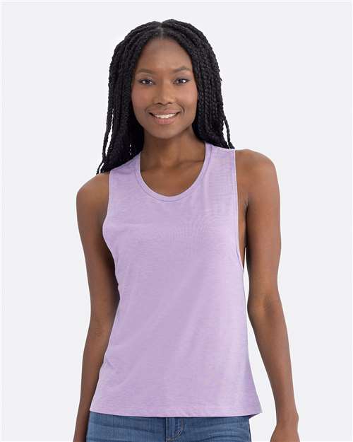 Next Level Women’s Festival Muscle Tank — Lavender — On model · front