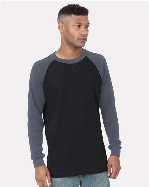Unisex USA-Made Heavyweight Waffle Knit Thermal Raglan T-Shirt