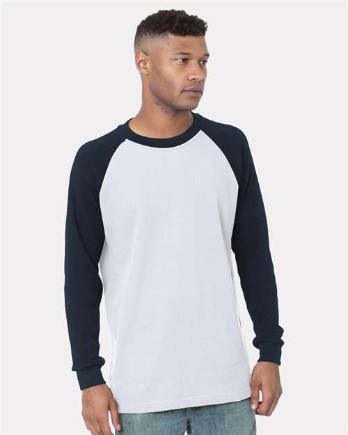 Unisex USA-Made Heavyweight Waffle Knit Thermal Raglan T-Shirt