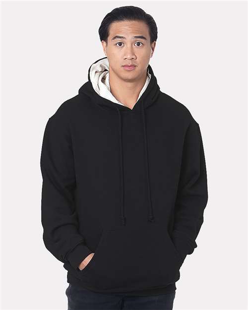 Bayside Unisex USA-Made Super Heavy Thermal Lined Hooded Sweatshirt