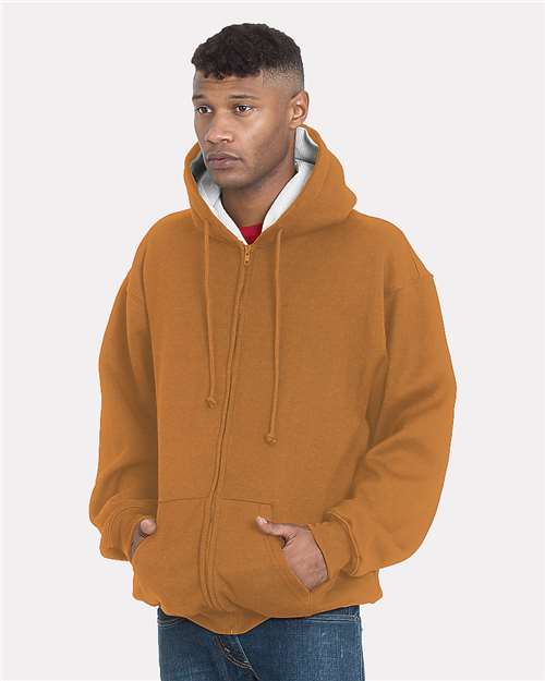 Unisex USA-Made Super Heavy Thermal Lined Full-Zip Hooded Sweatshirt