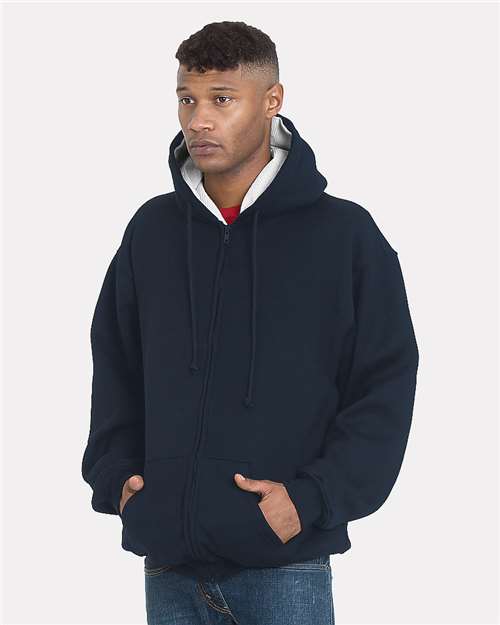 Unisex USA-Made Super Heavy Thermal Lined Full-Zip Hooded Sweatshirt