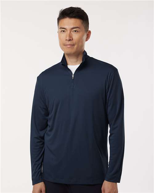 AllPro Men's Pro-Lock Performance Quarter-Zip Pullover — Navy — On model · front