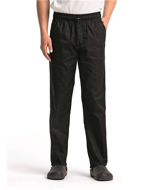 Artisan Collection by Reprime Unisex Chef's Select Slim Leg Pant — Black — On model · front
