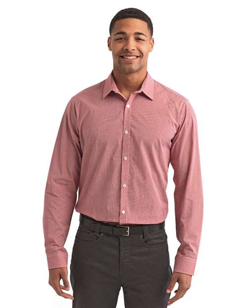 Artisan Collection by Reprime Men's Microcheck Gingham Cotton Shirt