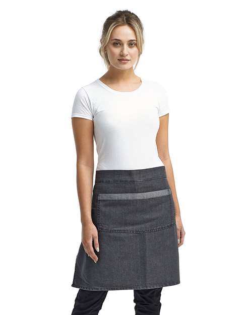 Domain Contrast Denim Waist Apron