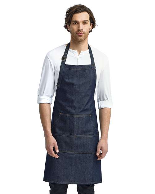 Jeans Stitch Denim Bib Apron
