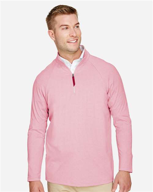 Men's CrownLux Performance® Clubhouse Micro-Stripe Quarter-Zip Pullover