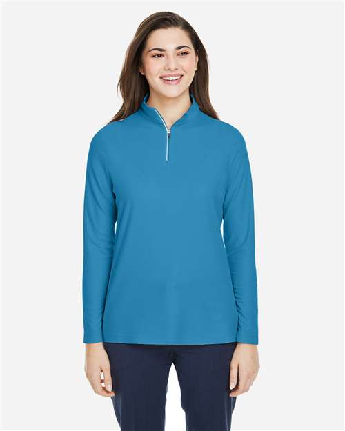 Women's Fusion ChromaSoft™ Pique Quarter-Zip Pullover