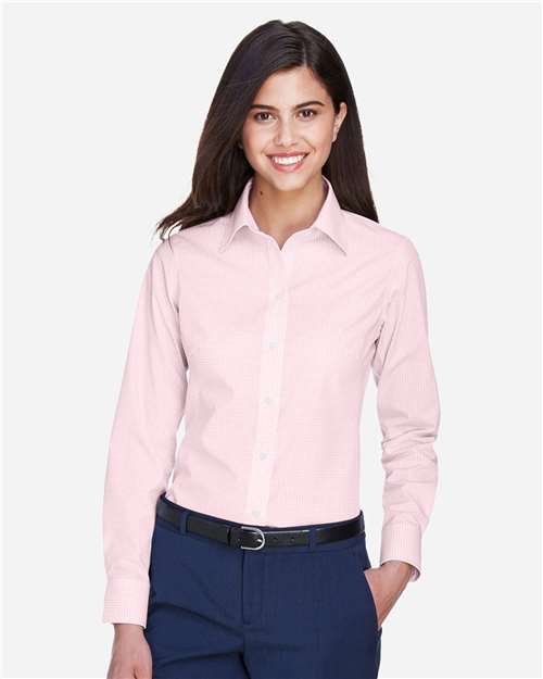Women's Crown Collection® Gingham Check Woven Dress Shirt