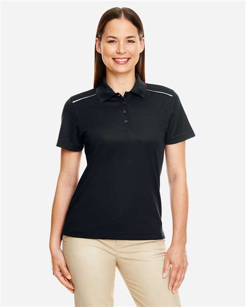 CORE365 Women's Radiant Performance Piqué Polo with Reflective Piping