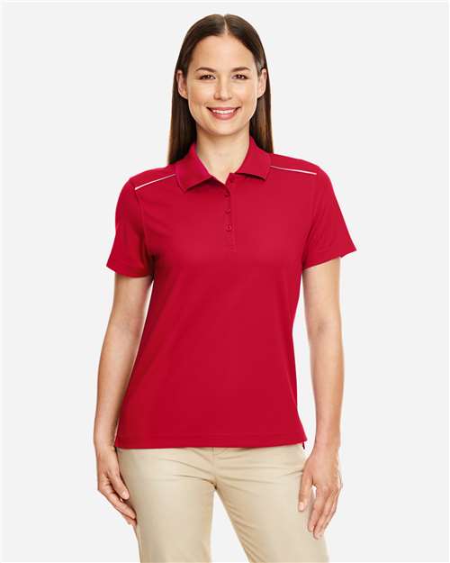 Women's Radiant Performance Piqué Polo with Reflective Piping