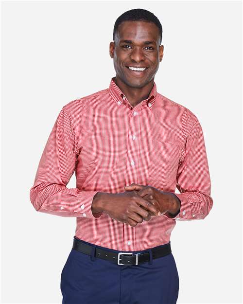 Men's Crown Collection® Gingham Check Woven Dress Shirt