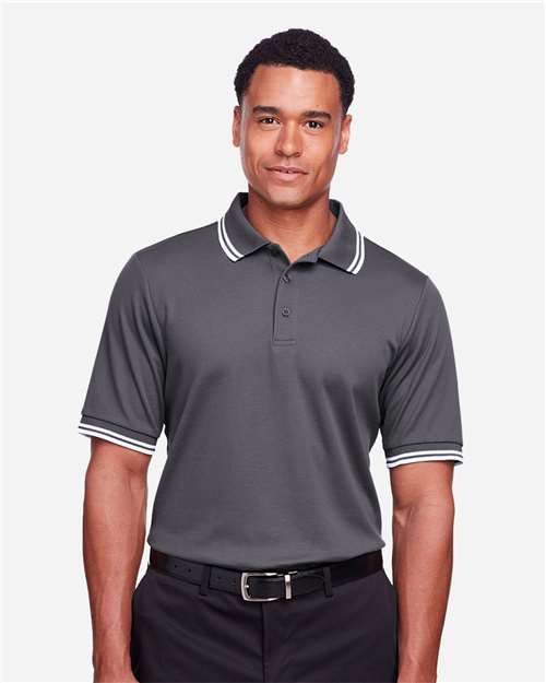 Devon & Jones Men's CrownLux Performance® Plaited Tipped Polo