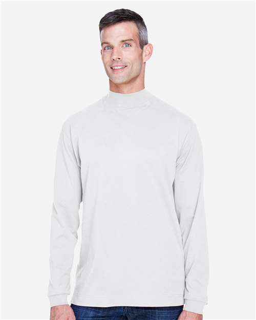 Unisex Sueded Jersey Mock Neck T-Shirt