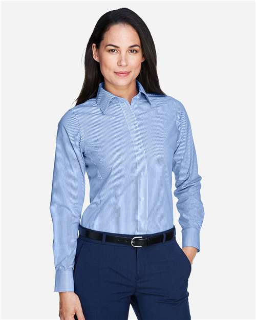 Devon & Jones Women's Crown Collection® Banker Stripe Woven Dress Shirt