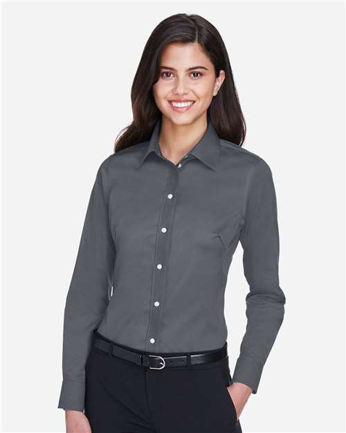 Devon & Jones Women's Crown Collection® Solid Stretch Twill Woven Dress Shirt
