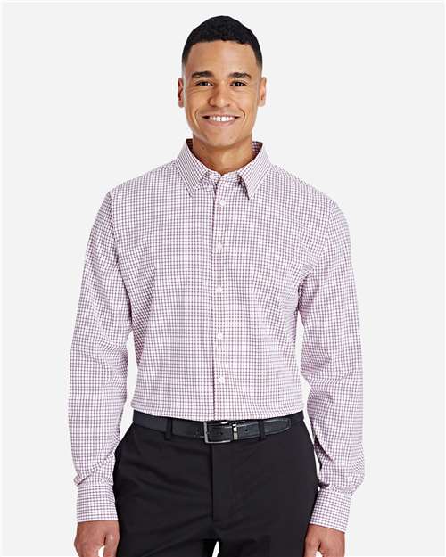 Men's CrownLux Performance® Micro Windowpane Woven Dress Shirt