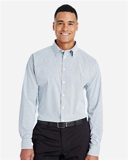 Men's CrownLux Performance® Micro Windowpane Woven Dress Shirt