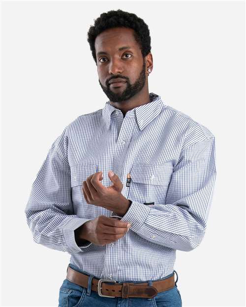 Men's Flame-Resistant Down Plaid Work Shirt