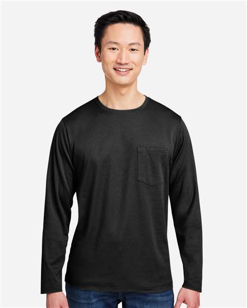 Harriton Unisex Charge Snag and Soil Protect Long Sleeve T-Shirt