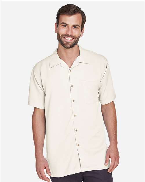 Harriton Men's Bahama Cord Camp Shirt