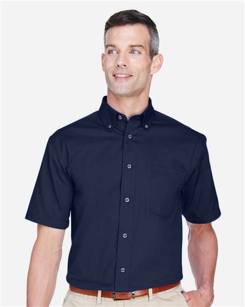 Harriton Men's Easy Blend™ Twill Dress Shirt with Stain-Release
