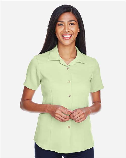 Harriton Women's Bahama Cord Camp Shirt
