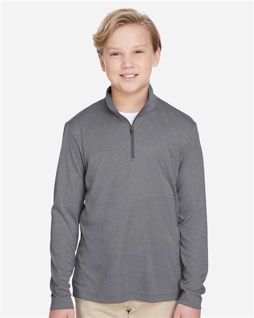 Youth Zone Sonic Heather Performance Quarter-Zip Pullover