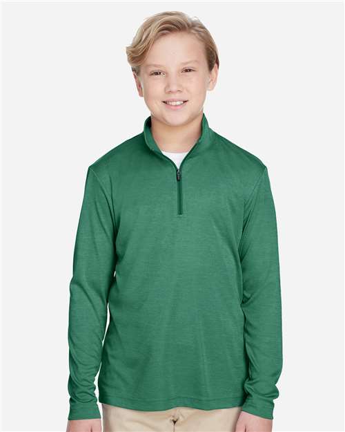 Youth Zone Sonic Heather Performance Quarter-Zip Pullover
