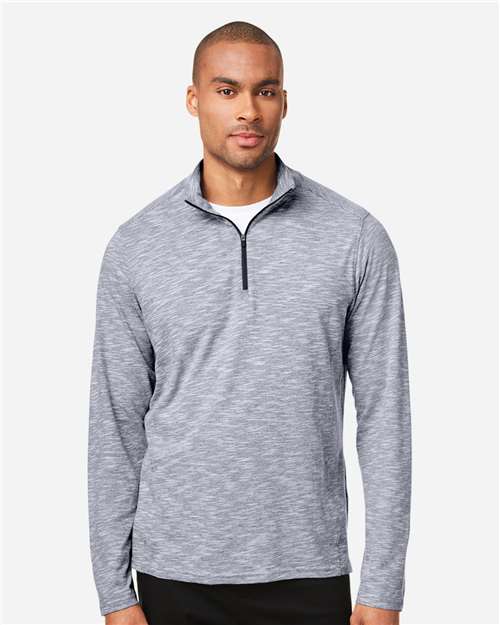 North End Men's Eclipse Jacquard Quarter-Zip Pullover
