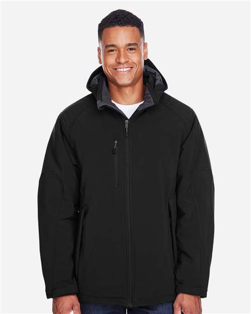 North End Men's Glacier Insulated Three-Layer Softshell with Detachable Hood