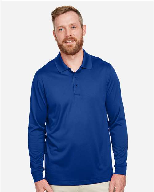 Harriton Men's Tall Advantage Long Sleeve Snag Protection Plus IL Polo