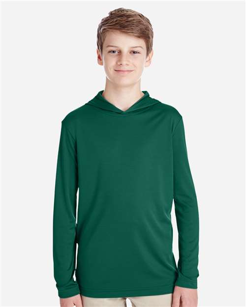 Youth Zone Performance Hooded Long Sleeve T-Shirt