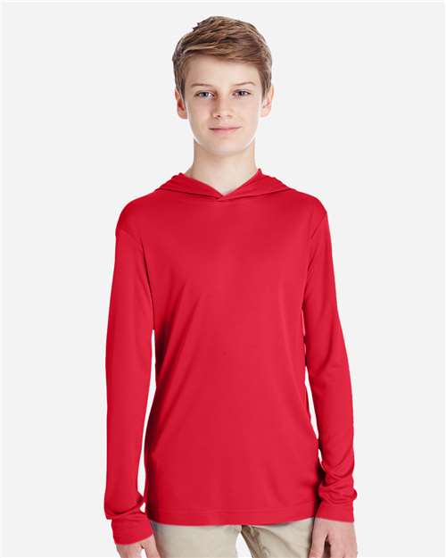 Youth Zone Performance Hooded Long Sleeve T-Shirt