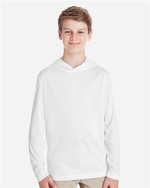 Team 365 Youth Zone Performance Hooded Long Sleeve T-Shirt