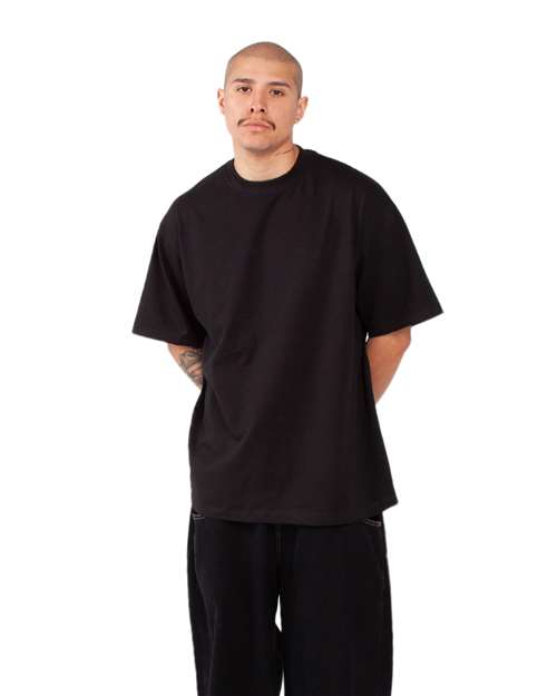 Shaka Wear Unisex Max Heavyweight Tee — Black — On model · side