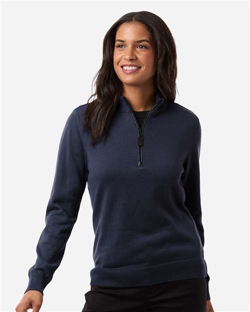 Devon & Jones Women's New Classics Quarter-Zip Sweater