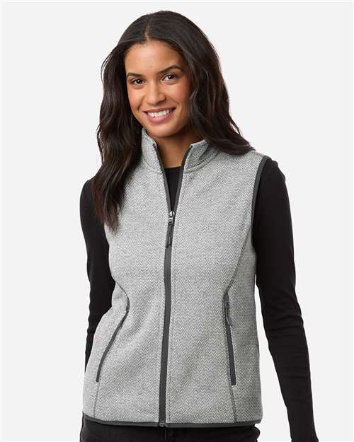 North End Women's Jasper Jacquard Fleece Vest