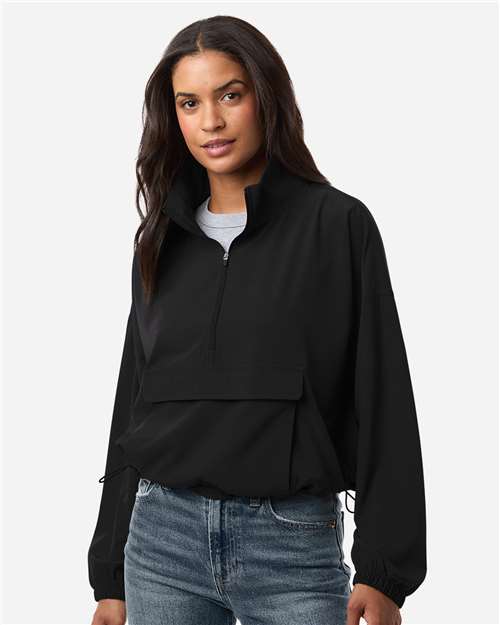 Women's Stretch Woven Quarter-Zip Pullover
