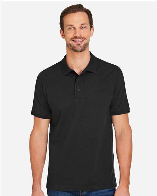 Harriton Men's Valiant Cotton Snag Protect Polo —