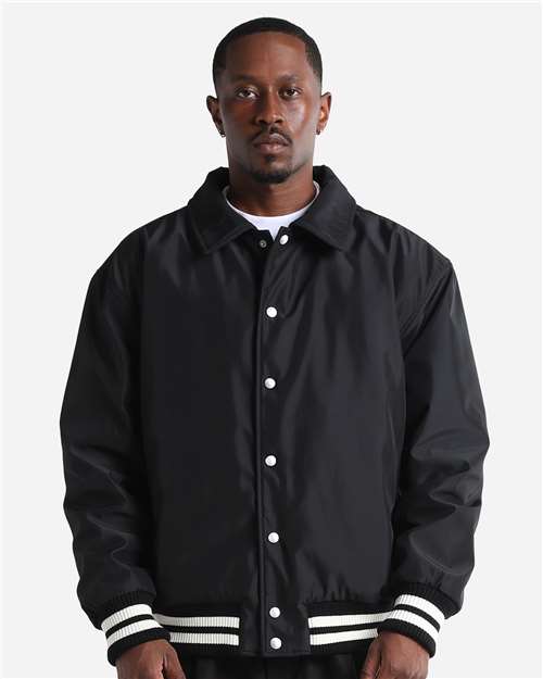 Shaka Wear Unisex Collared Varsity Jacket