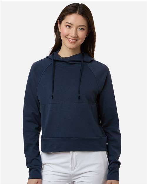 Swannies Women's Emma Hooded Sweatshirt — Navy — On model · front