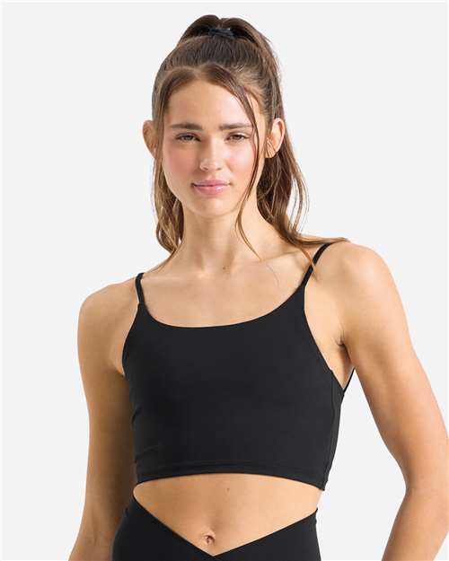 TriDri Women's Luxe Bra — Black — On model · front