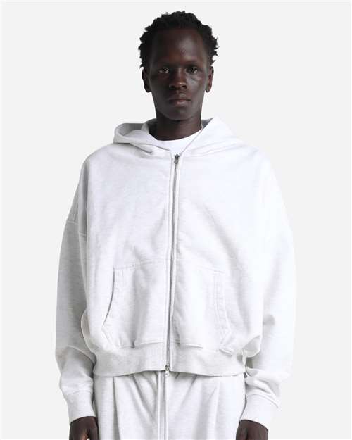 Shaka Wear Unisex Garment-Dyed Cropped Full-Zip Hoodie Sweatshirt