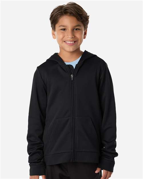 Team 365 Youth Squad Tech Fleece Hooded Full-Zip