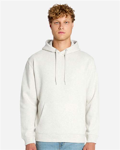 Lane Seven Unisex Nantucket Hoodie Sweatshirt — Oatmeal Heather — On model · front