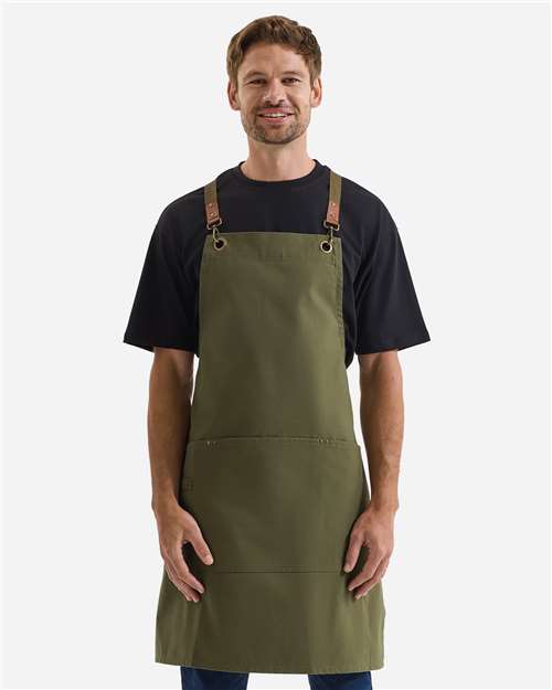 Unisex Clip & Clasp Cross-Back Bib Apron