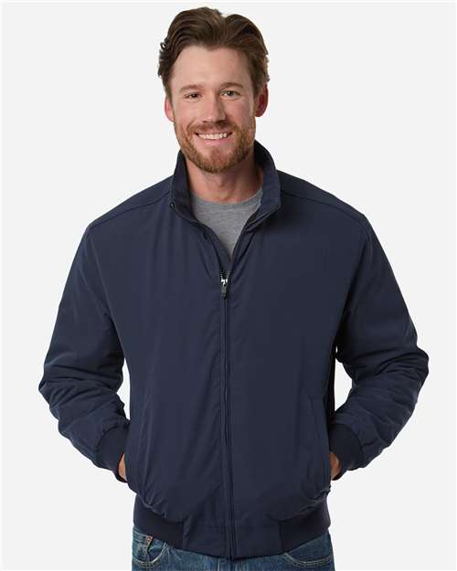 Men's Fleece Lined Microfiber Bomber Jacket