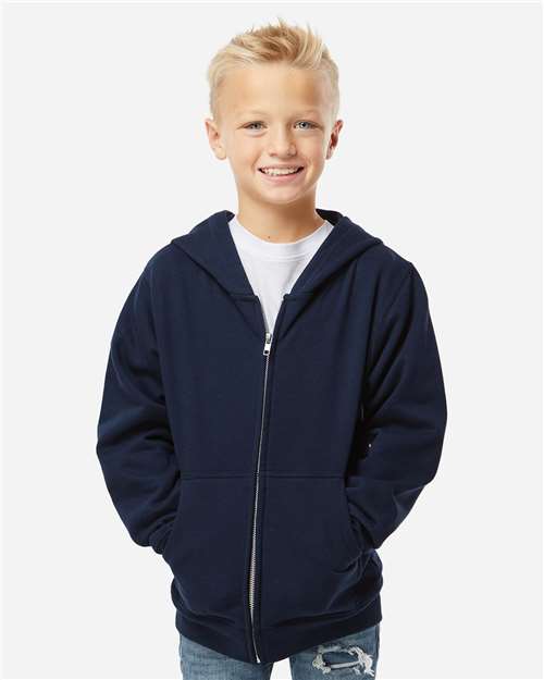 Youth Midweight Full-Zip Hooded Sweatshirt
